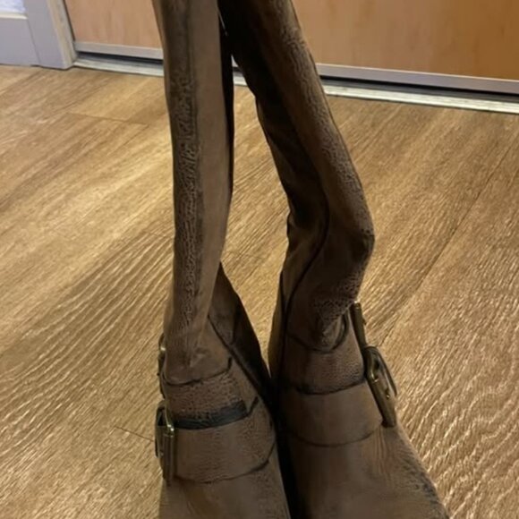 Maurice's Double-Buckle, Tall, Brown Riding Boots, Women's Size 6 - Picture 4 of 7